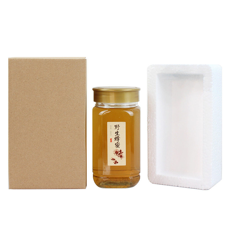 包邮八角蜂蜜玻璃瓶装1斤2斤果秋梨膏酱菜密封罐头玻璃瓶加强泡沫
