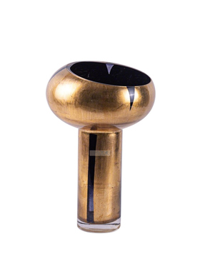 空合现代轻奢咖色玻璃花瓶水果