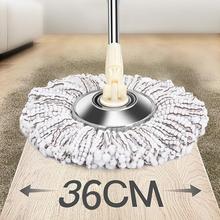 家用旋转桶替换头吸水通用型细纤维圆拖头不锈钢拖把杆配件