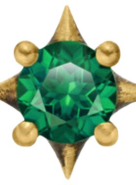 【新品】MONOLOGUE独白欧罗巴狂想几何星芒复古黄金宝石耳钉