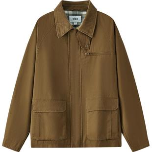 森马巴恩风工装外套2025秋复古底特律翻领飞行员夹克上衣男女同款