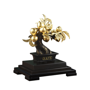 真金金箔桃李满门办公桌摆件毕业送老师教师节礼物毕业玄关工艺品