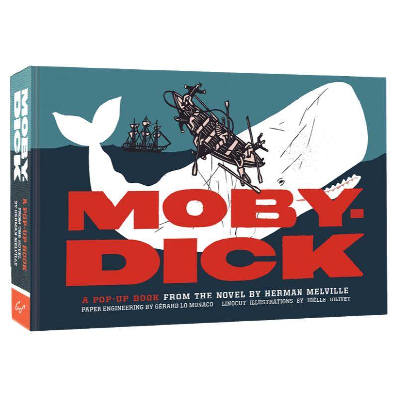 英文原版 白鲸 精装立体书 Moby Dick A Pop-Up Book from the Novel 3D设计艺术书 Herman Melville 赫尔曼·梅尔维尔诞辰200周年