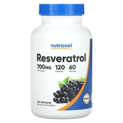 Nutricost白藜芦醇胶囊维护肌肤健康支持大脑活力心脏健康