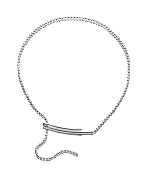 s925银珠珠项链韩版东大门别针