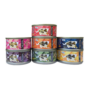 组合装威比台湾进口烧烧化毛猫罐头水煮汤罐化毛球猫零食湿粮80g