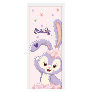 创意门贴纸高级感遮丑木门翻新自粘卡通可爱衣柜整张改造平安喜乐