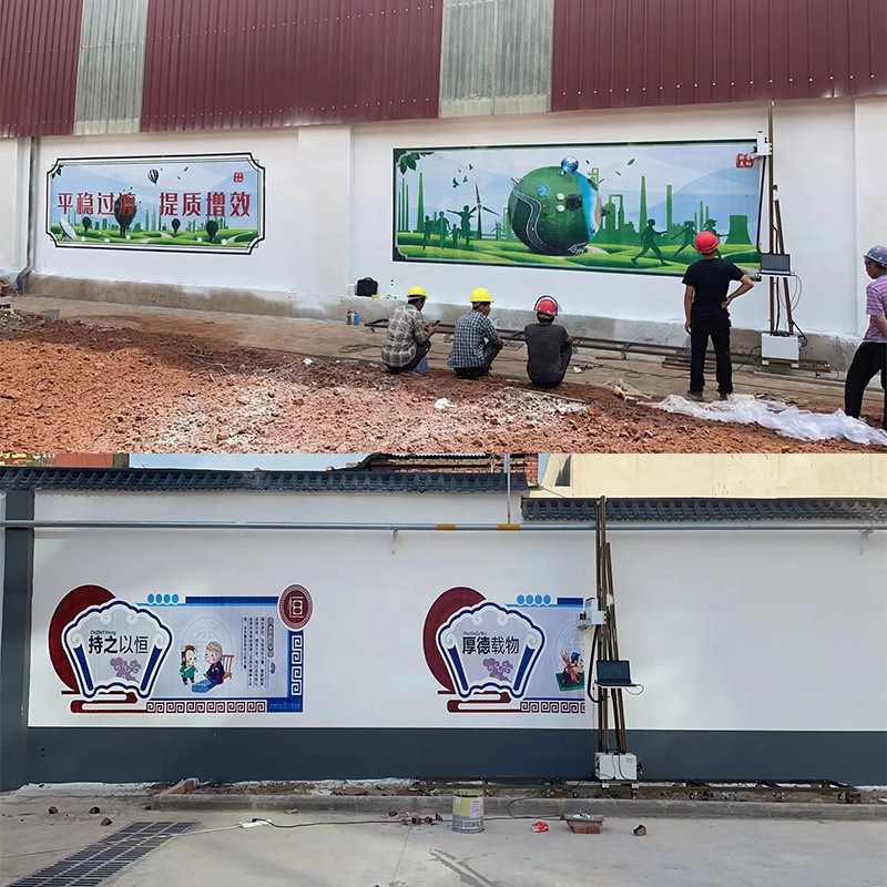 3d墙体彩绘机 wall Printer集装箱绘画机器 广告墙面喷绘打印机