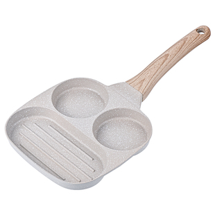 乐扣乐扣早餐锅煎蛋神器家用牛排煎锅平底不粘锅四孔锅鸡蛋汉堡锅