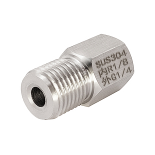 内丝PT ZG 1/8转外丝BSP G1/4不锈钢螺纹转换接头  变径直接