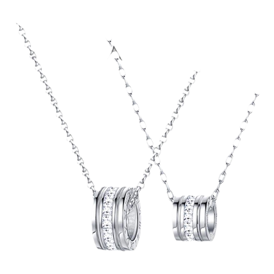 范琦925银年轮情侣项链轻奢小众