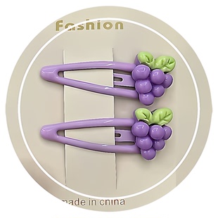 水果可爱卡通bb夹刘海侧边夹少女多巴胺百搭发卡碎发头饰红色草莓