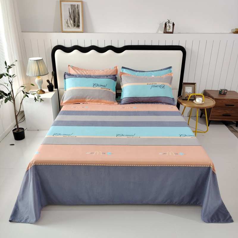 水洗棉床单单件加厚斜纹磨毛床单子加大炕单双人单人学生宿舍被单