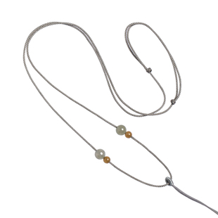 花素子晴水色细吊坠挂绳女和田玉佛挂脖项链绳黄金锁包挂坠挂件绳