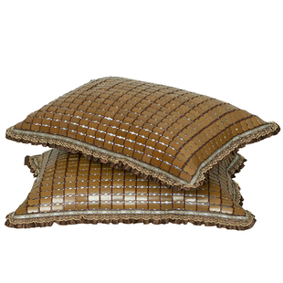 竹席枕头套凉席枕套欧式沙发靠枕护腰靠背垫头枕凉快抱枕套子定制