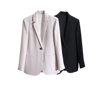 同步~同步！备受欢迎~三醋酸直筒版型侧开衩职业西装外套2025年春