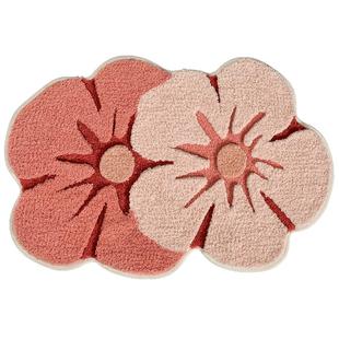 大江地垫花朵卫生间吸水脚垫家用厕所门口浴室防滑垫子洗手间地毯