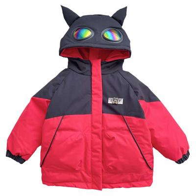 男童羽绒服中长款加厚白鸭绒外套