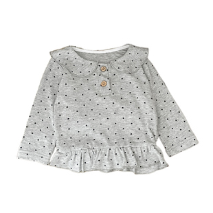 女宝宝春秋款甜美娃娃领上衣女童韩版花边打底衫婴儿洋气长袖T恤