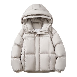 新国标90白鸭绒181克高充饱满云朵泡芙羽绒服情侣款抗寒保暖外套
