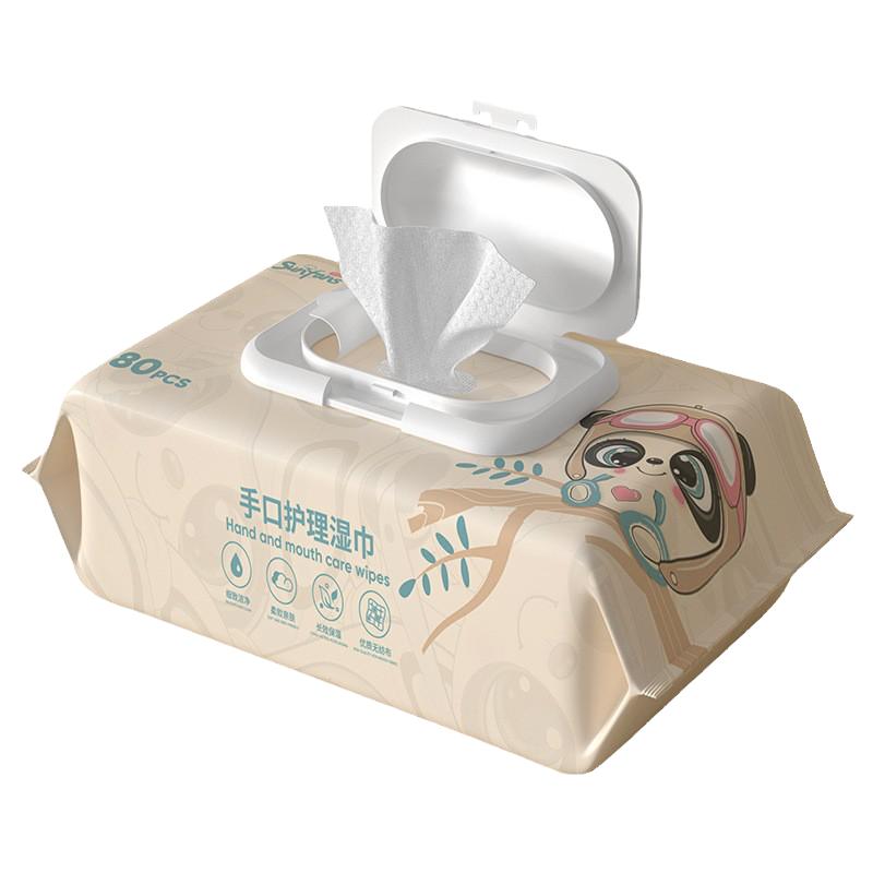 婴儿湿巾抽取式80抽大包加厚家用