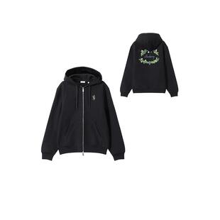 【自营】BURBERRY/博柏利男士加绒款连帽卫衣开衫运动衫上衣外套