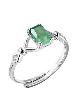 S925纯银戒指空托小方形戒指托女