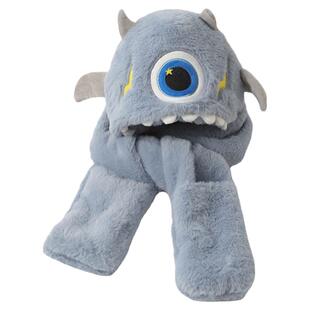 儿童帽子秋冬季宝宝保暖一体帽女宝围脖男童女童毛绒围巾护耳帽潮