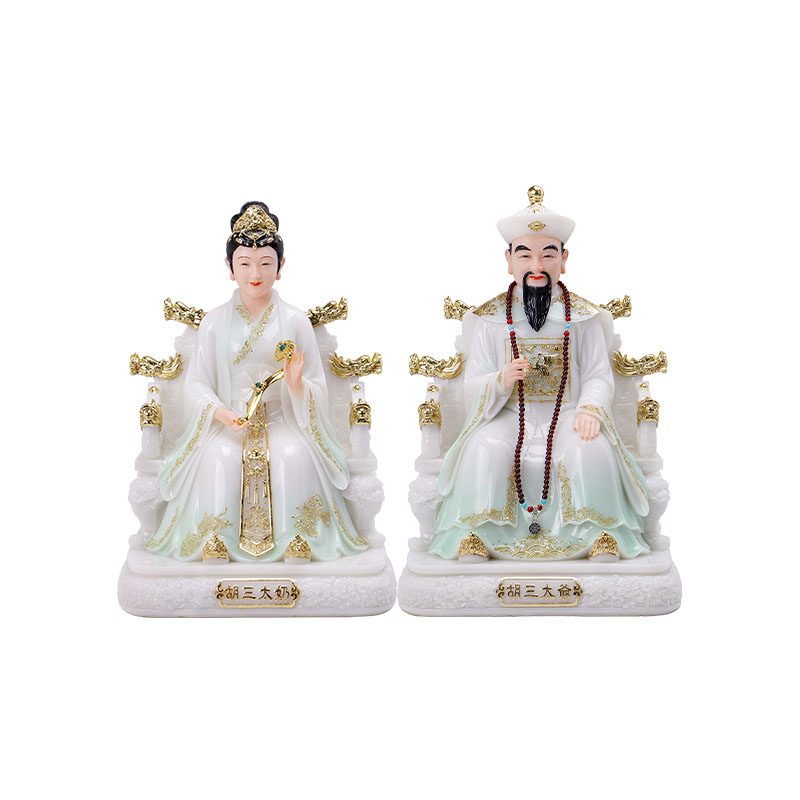 黄三太爷太奶像胡黄常蟒居家摆件