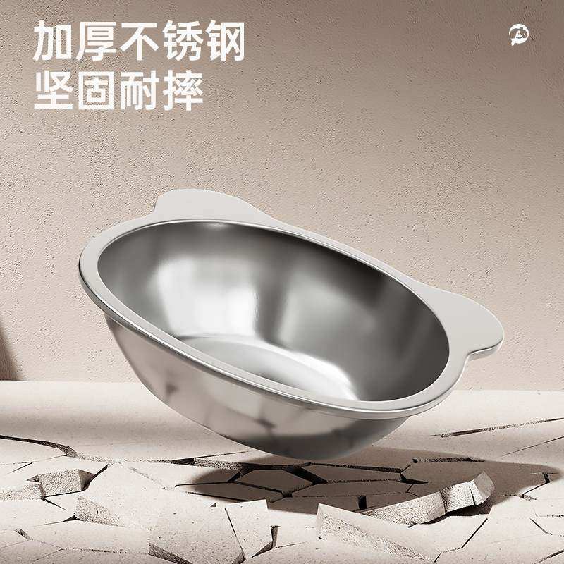 304不锈钢猫碗狗碗打翻宠物宠物水狗食增高碗盆架水盆颈喝防碗护