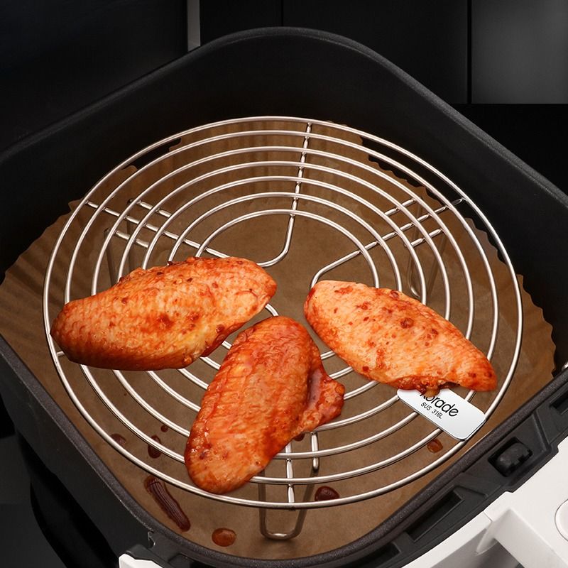 空气炸锅烤架不锈钢内用支架滤油架隔油盘配件烤肉网双层烤盘