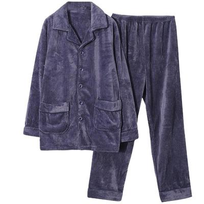 加厚中老年爸爸妈妈秋冬睡衣