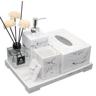 酒店样板房套件卫生间洗手液瓶纸巾盒套装皂液器分装瓶乳液按压瓶