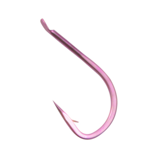 碳钢粉色伊豆鱼钩散装有倒刺平打小号长柄细条歪嘴鲤鲫鱼垂钓渔具