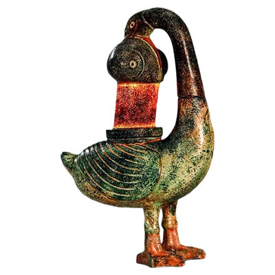 陕历博彩绘雁鱼铜灯冰箱贴发光创意磁贴陕西博物馆西安文创伴手礼