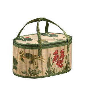 竹篮子螃蟹篮大闸蟹礼盒 粽子鸡蛋 竹筐竹篓手提篮 月饼香肠年货