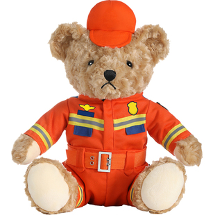 蜀黍家消防小熊消防员公仔消防玩偶熊毛绒玩具正版消防宣传小礼品