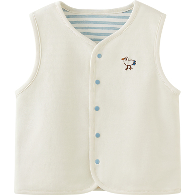 微狮牧尼婴儿保暖马甲春秋外穿男女宝宝马甲可爱百搭双面背心坎肩