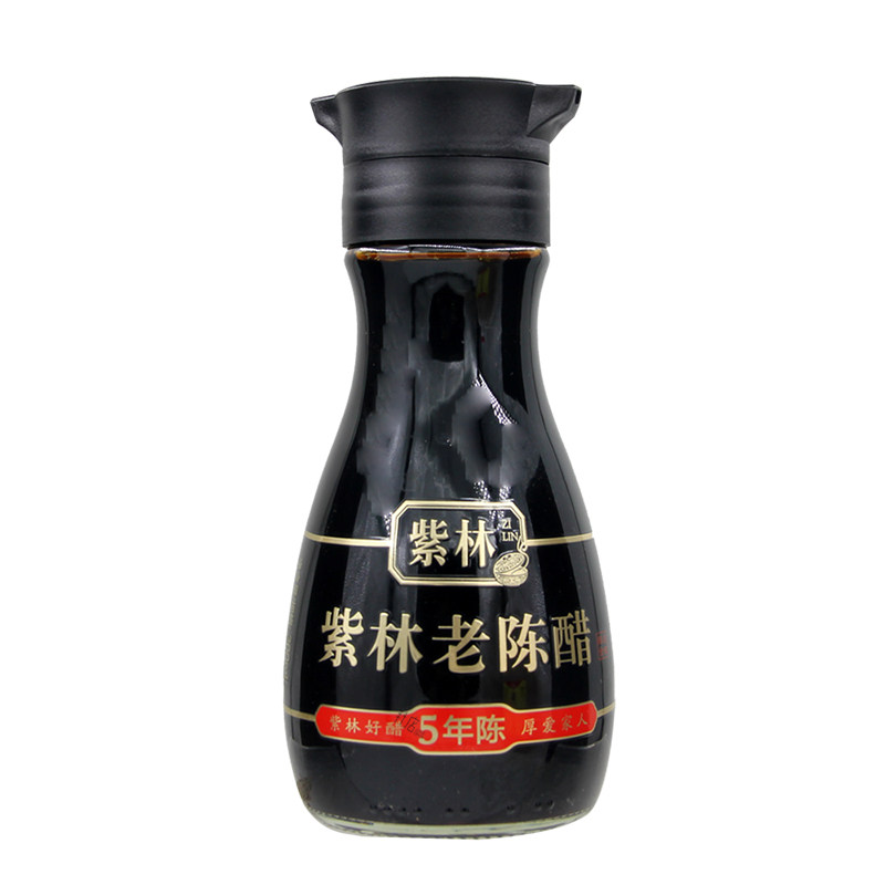 紫林老陈醋桌上瓶300ml家用炒菜点蘸凉拌腌制酿造食醋5年陈调味醋