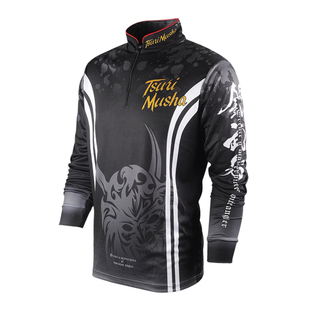 日本钓武者夏季钓鱼服男款路亚垂钓防雨防晒服套装透气防蚊防晒衣