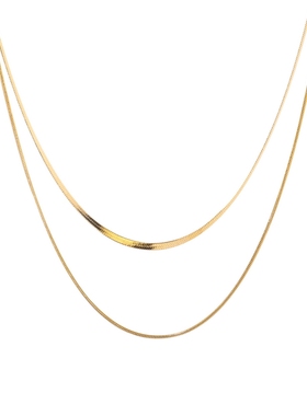 不掉色双层轻奢小众冷淡风毛衣链