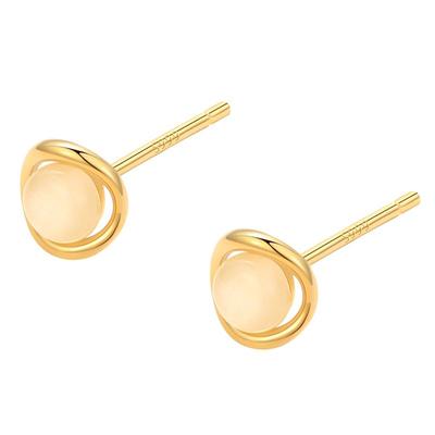 LNIEER999足银女耳钉适合养耳洞