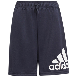 Adidas阿迪达斯男大童抽绳大logo运动休闲透气短裤五分裤GS8895