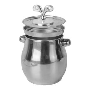 双耳猪油桶不锈钢滤网猪油锅带盖家用耐高温防烫猪油罐过滤油渣