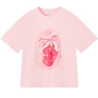 女大童夏季新品学院风水果短袖草莓可爱甜美穿搭亲肤T恤