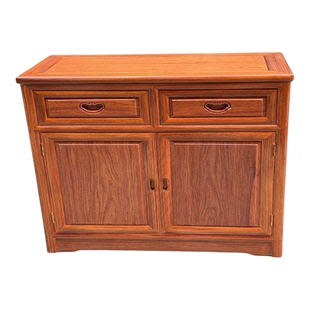 红木茶水柜进口菠萝格木客厅餐边柜刺猬紫檀电纹花梨木收纳储物柜