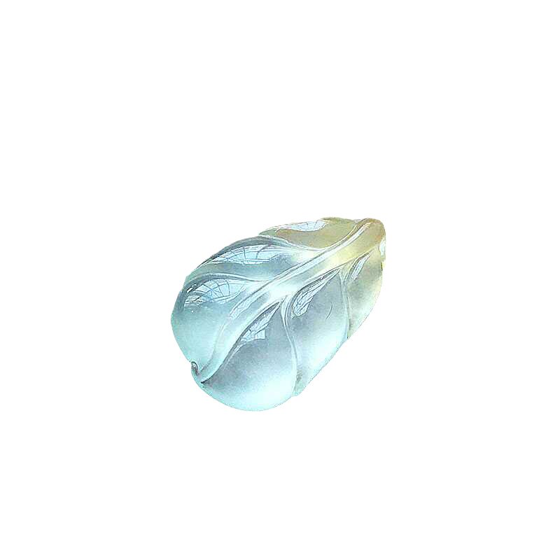冰底晴水色挂件饰品一叶生财吊坠