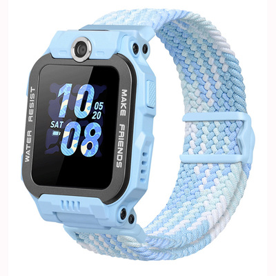 适用于小天才电话手表Z6Pro/z6a表带智能Z6S儿童手表Z6Pro少年版磁吸编织腕带弹力尼龙表链钢化膜表壳替换