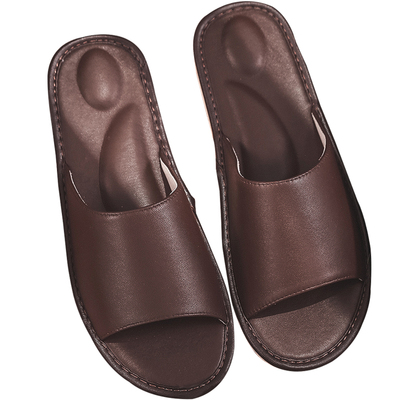 轻奢羊皮夏季防臭高档按摩拖鞋