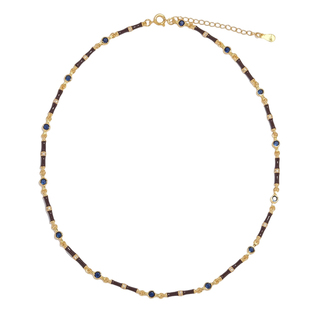 GGXR 秋冬复古美拉德色系竹节小众设计项链锁骨链